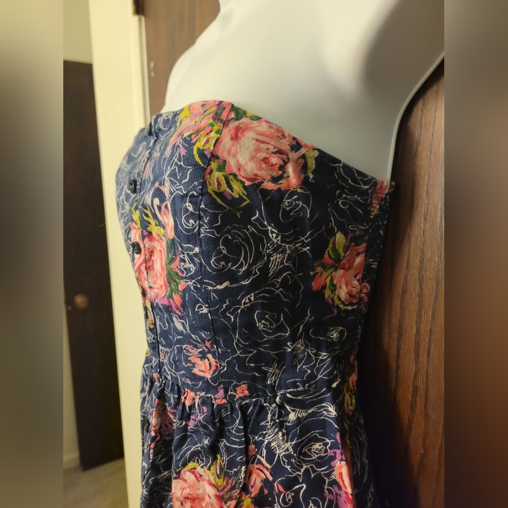 FOREVER 21 STRAPLESS FLORAL DRESS - Picture 2 of 6